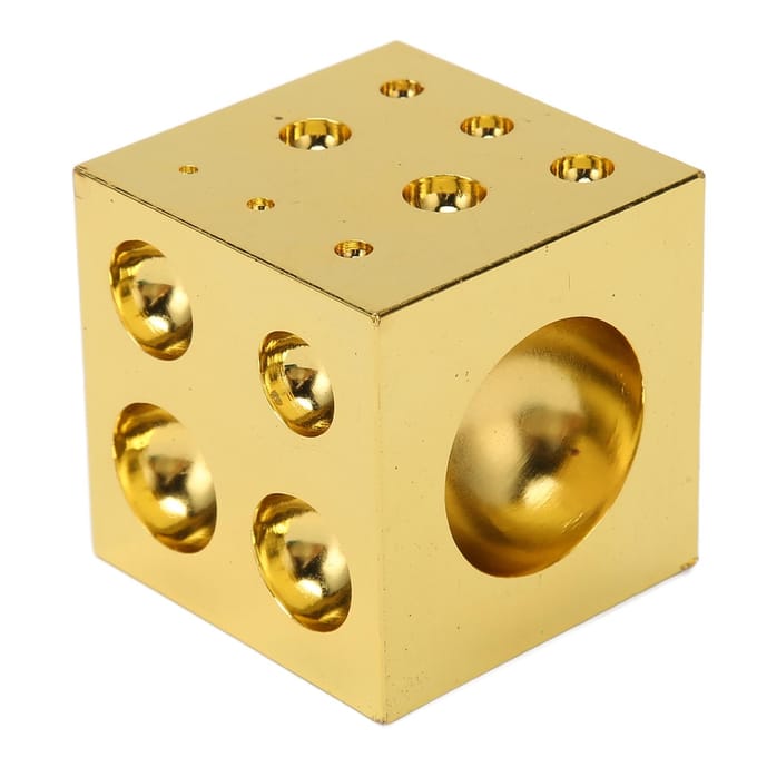 Vierkant Dapping Blok 50x50x50mm Gegalvaniseerd RVS Goud Sieraden Doming Blok beige