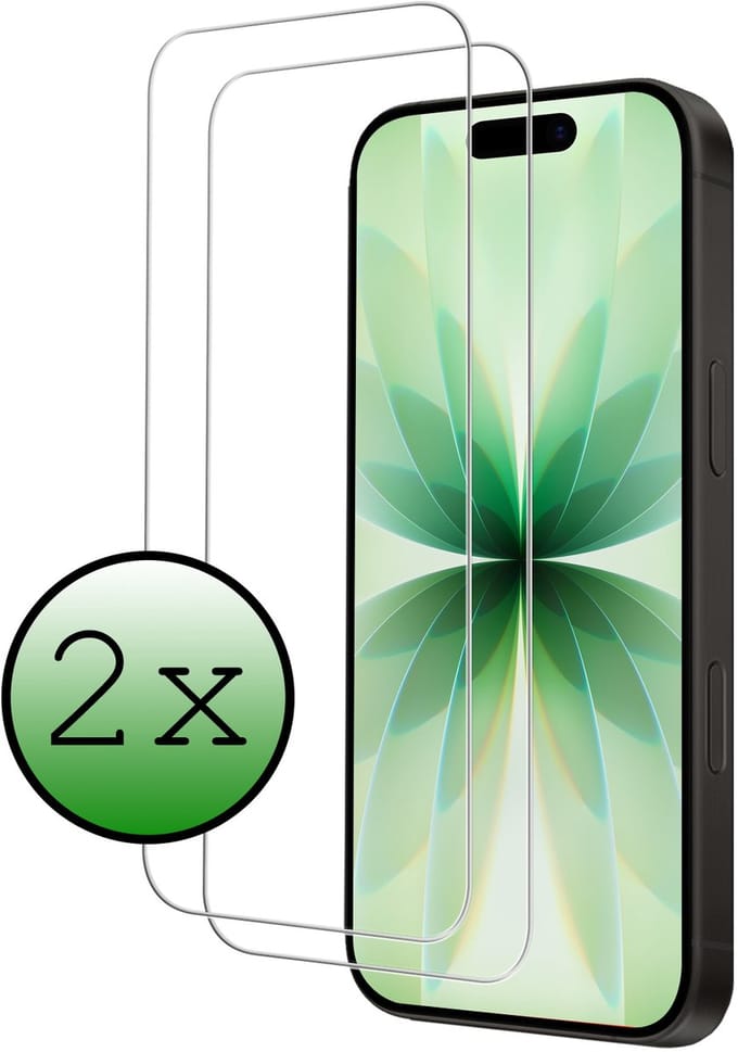 Screenprotector - 2 Stuks Geschikt voor Apple iPhone 17 - Volledige Dekking - Beschermglas - Gehard Glas - Tempered Glass - Screen Protector