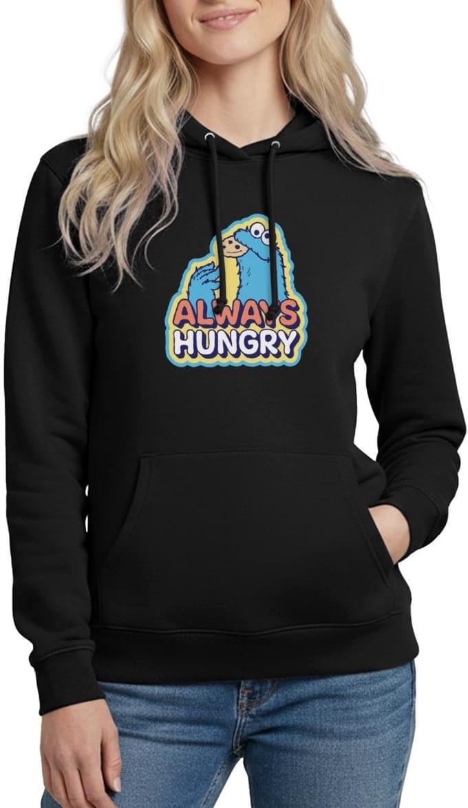 Sesamstraat Koekiemonster Altijd Hongerig Hoodie Dames