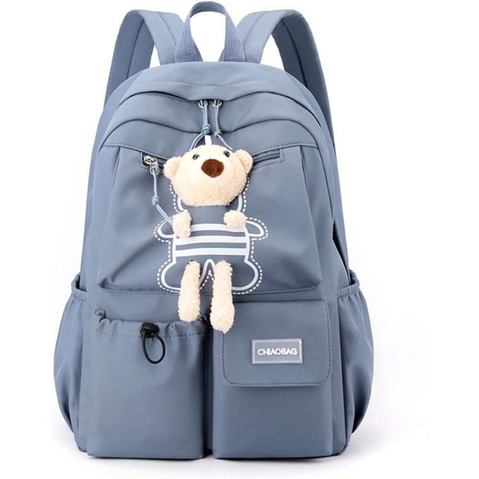 Basisschool Meisje Kinderen Lichtgewicht Rugzak Leuke Berenrugzak Grote Capaciteit Middelbare School Studenten Trend gray