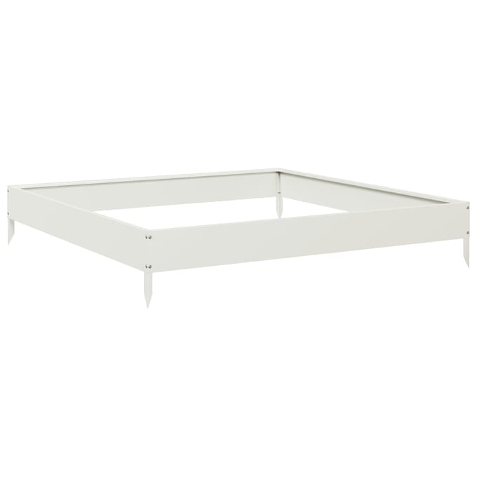 vidaXL - Plantenbak - verhoogd - 100x100x18,5 - cm - staal - wit