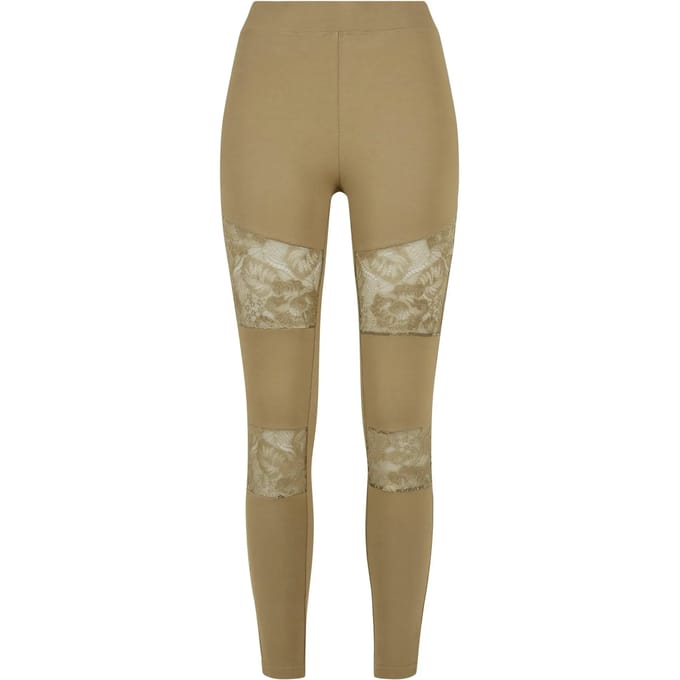 Urban Classics - Laces Inset Sportlegging - M - Groen