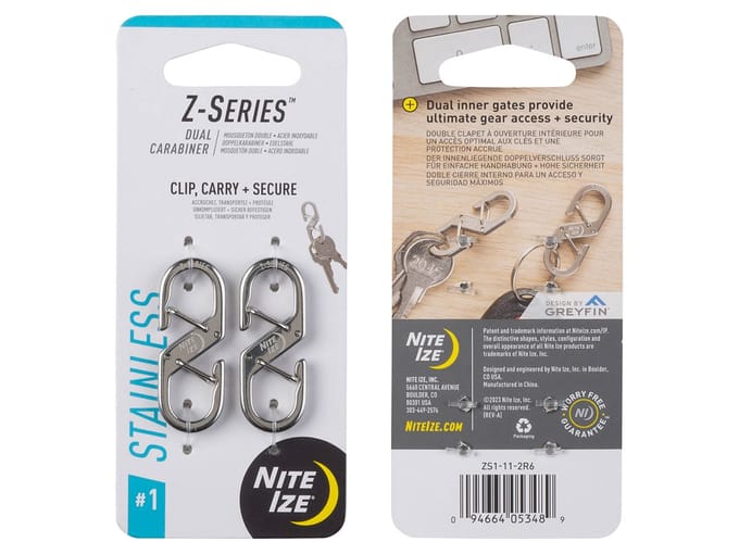 Nite Ize Z-Series Karabijnhaak 2-Pack Zilver 1