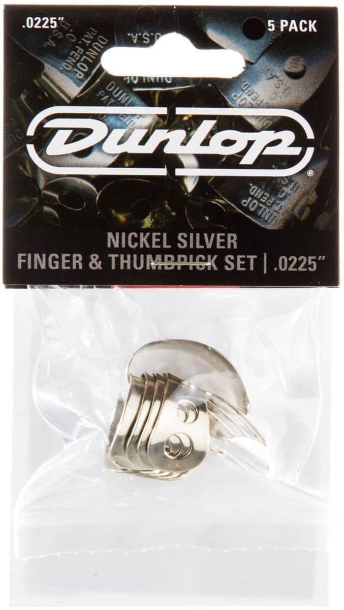 Jim Dunlop 33P - Fingerpick - Nikkel - 0,0225 in - Player's Pack 5 Stuks