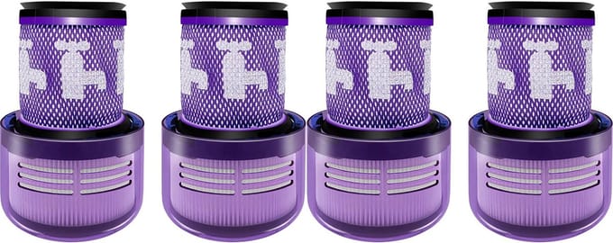 4 x HEPA V12 Filter geschikt voor Dyson V12 Detect Slim & Absolute motor filter.