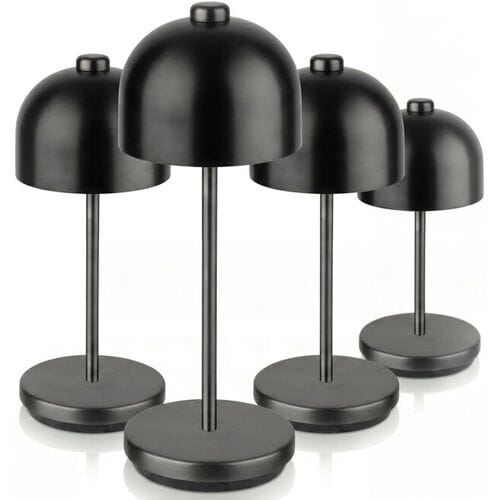 GGM Gastro (4 Stück) Tischleuchte - JOSEF MINI - dimmbar in 3 Stufen - Ø 80mm - Schwarz