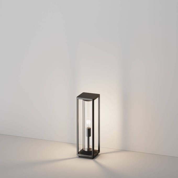 Maytoni sokkellamp Cell, grafiet, aluminium, hoogte 50 cm, IP54