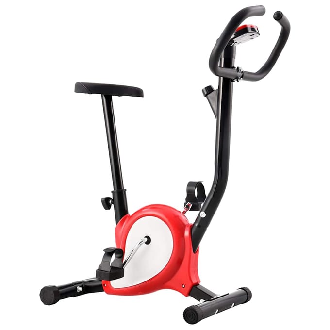 vidaXL - Hometrainer - met - bandweerstand - rood