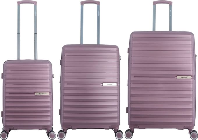 Saxoline Blue - Resort | Harde Koffer Set / Trolley Set / Reiskoffer Set - S/M/L - Paars - Paars / Set