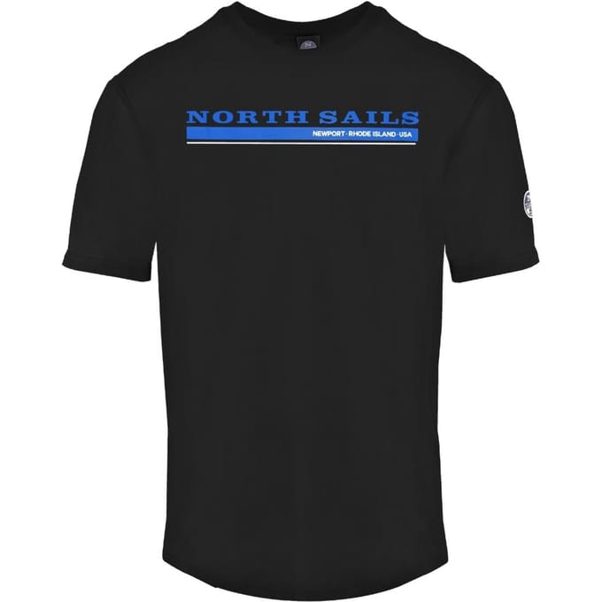 Zwart T-shirt met Newport-logo van North Sails