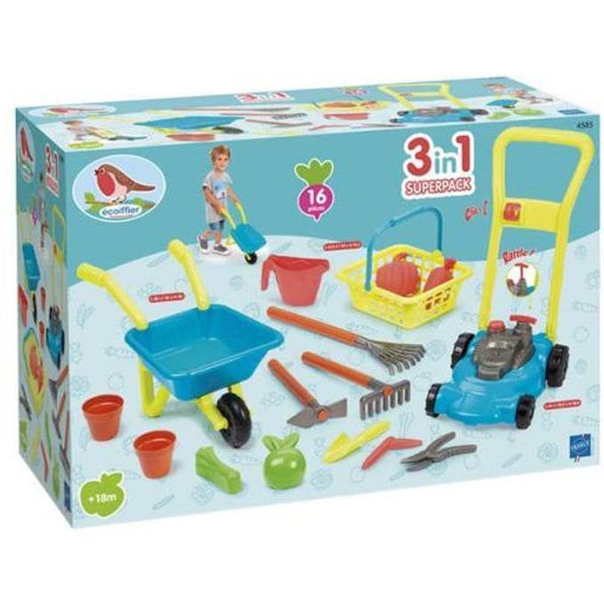 Ecoiffier Tuinset superpack 3-in-1 16 delig Spellen voor buiten