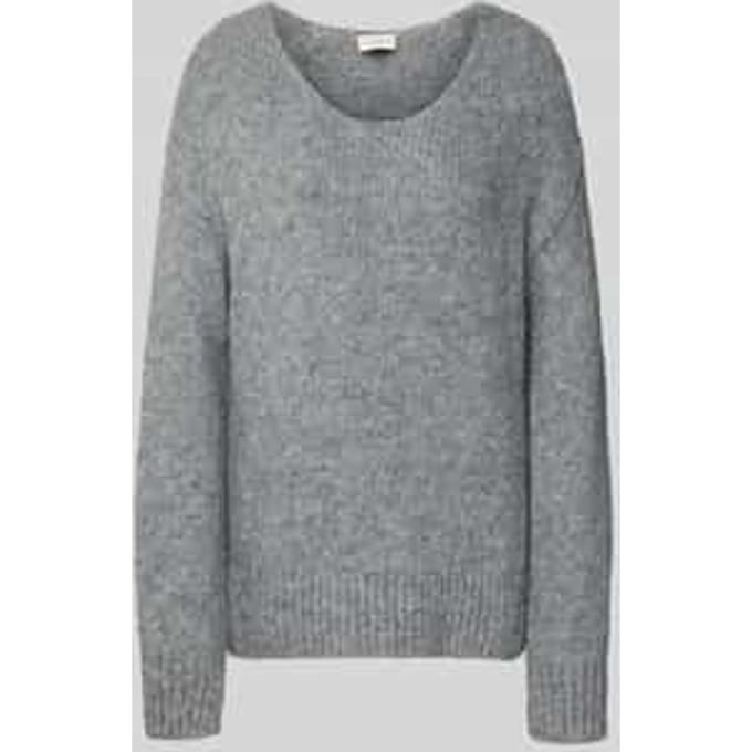 Loose fit gebreide pullover met mix van wol en alpaca
