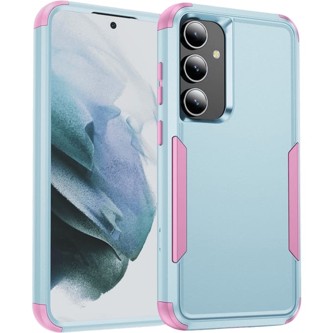CaseBody Samsung Galaxy S24/S25 3-in-1 Shockproof Hardcase Grijsroze