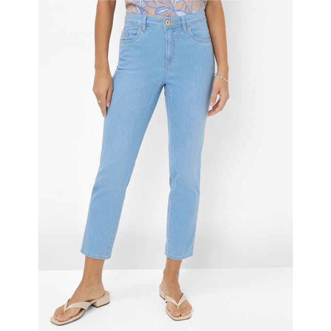 Brax Dames Jeans  Style MARY S USED BLEACHED BLUE, denim lichtblauw, maat 44K