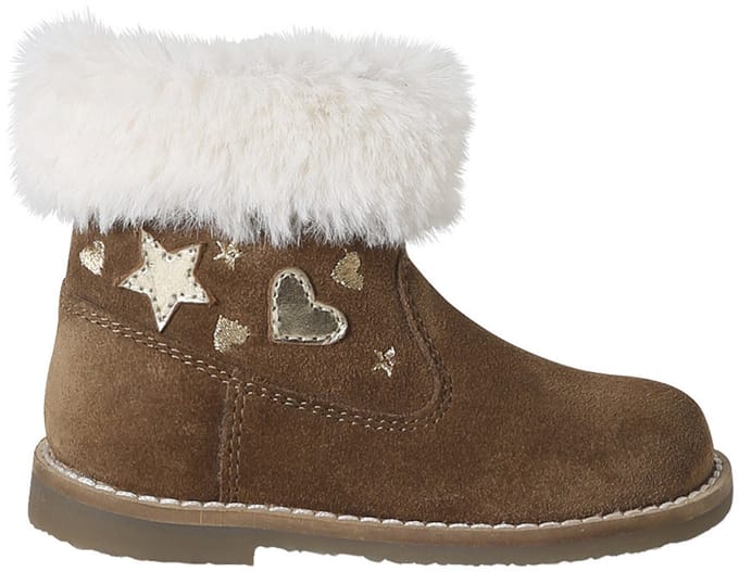 Vertbaudet Babyboots van leer, gevoerd en met ritssluiting