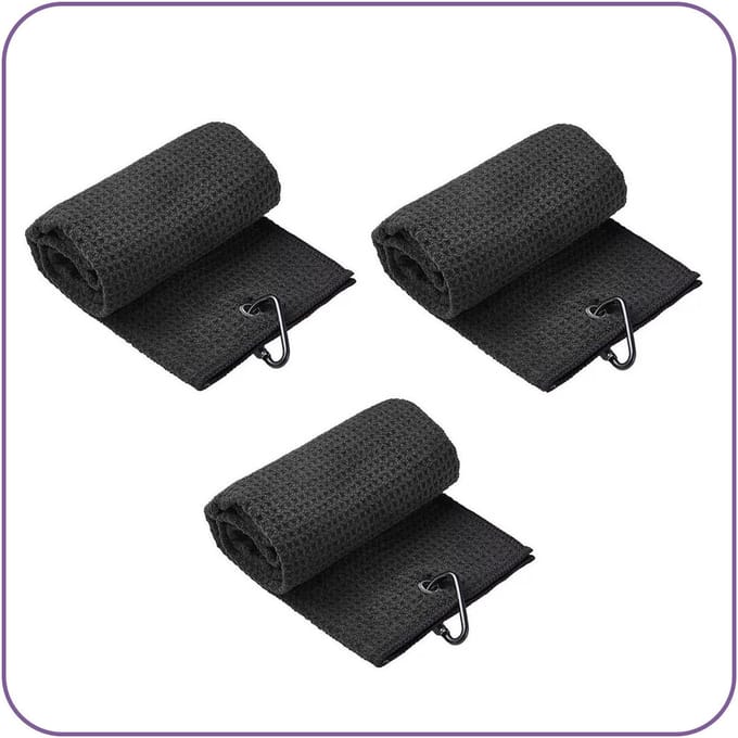 Jobber Sports - 3x golf handdoek - Sneldrogend Microfiber Golfhanddoek