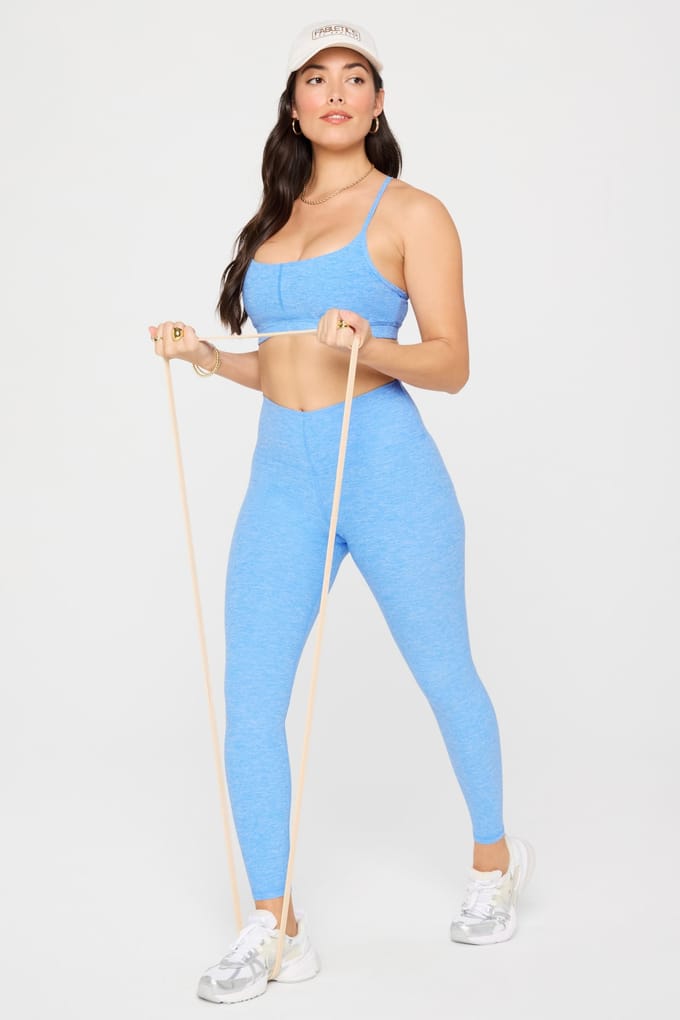 Fabletics Heatherflex High-waisted Legging Bali Blue Heather Taglia: M REG | Leggings Outlet | Donna | Blu