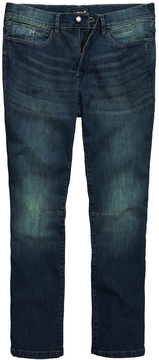 Men Plus - Heren - Jeans denim Straight Fit 5-pocket - Donkerblauw denim - Maat 36