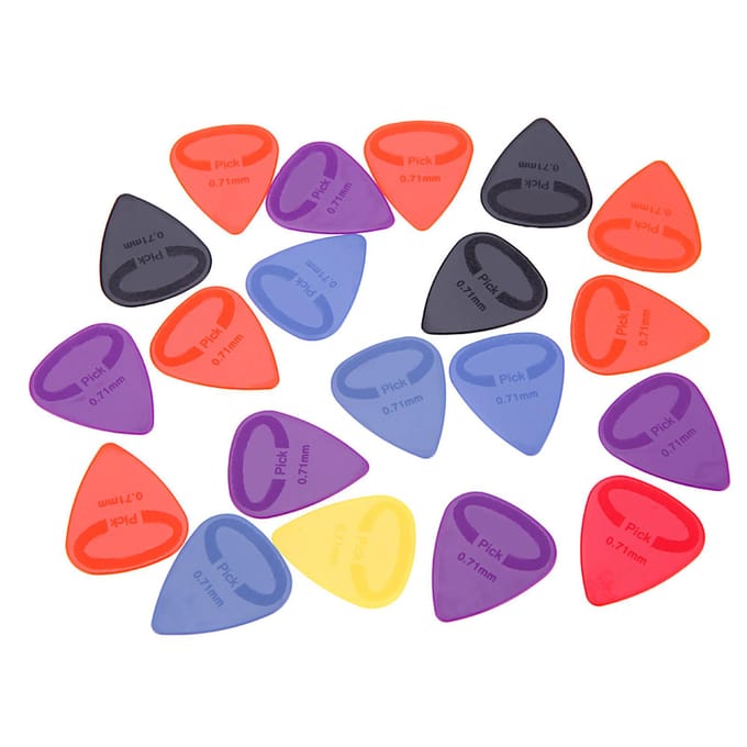 Alice AP G 20 pièces 0,71 mm Médiators en Nylon pour Guitare gray