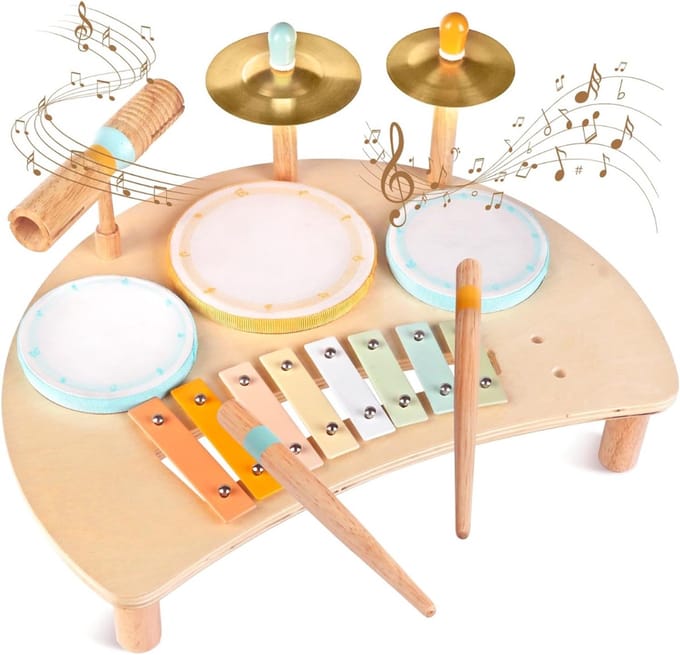 VH Supplies®Kinder Drumstel - Kinderdrumset - Drumstel voor Kinderen