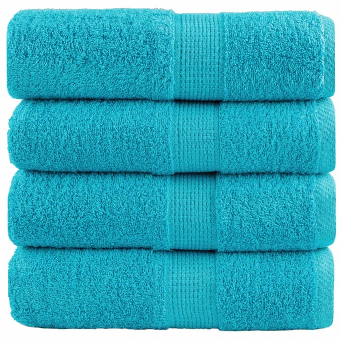 vidaXL - Gastendoekjes - SOLUND - 4 - st - 600 - g/m² - 30x50 - cm - turquoise