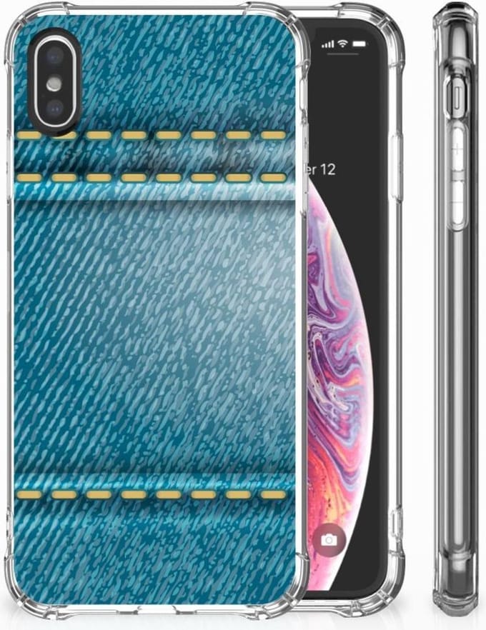 TPU Case Anti-Shock voor Apple iPhone X | Xs Anti Shock Bumper Case Jeans