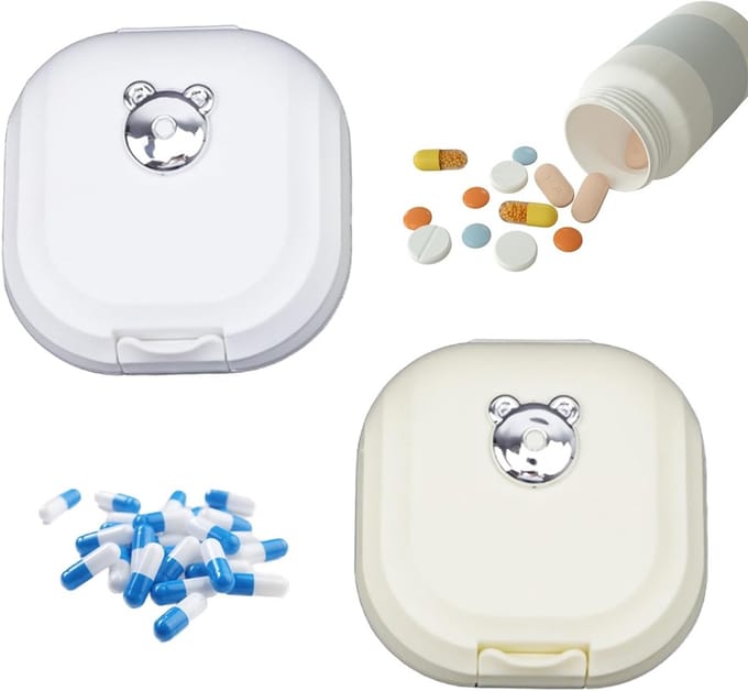 Set van 2 Reis Pillendozen - Compacte 7-Dagen Organizer voor Pillen en Kleine Sieraden