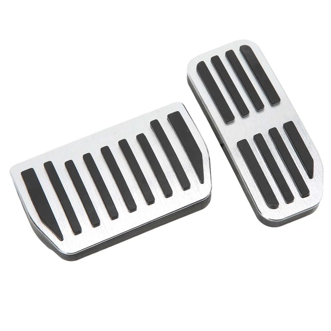 Rem Gaspedaal Set Antislip Aluminiumlegering Vervanging voor Jaguar F E I PACE XE XF white