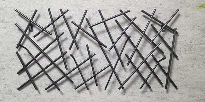 Wandkapstok – Zwart metaal – Micado design – 60x5x30 cm – Sierlijk en modern