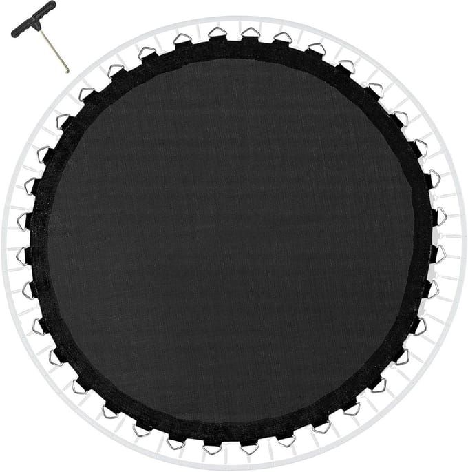 Vervangende Trampoline Mat - Springmat - Buiten Spelen - UV-bestendig Ontwerp - 366 427 cm - Zwart