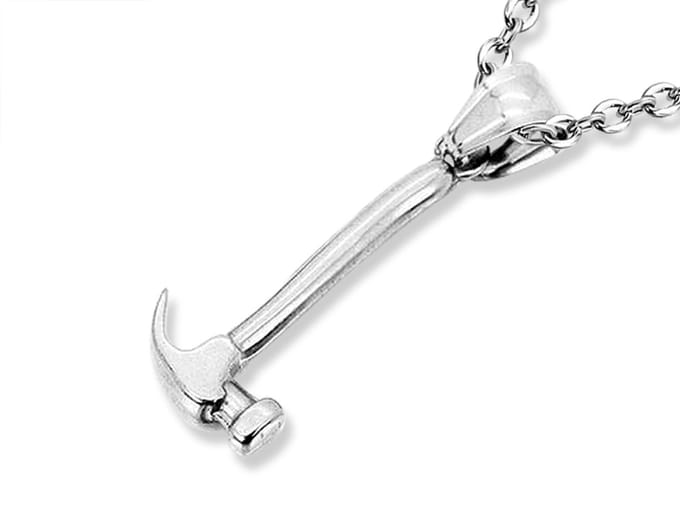 Amanto Ketting Anco - 316L Staal - Hamer - 34x15mm - 60cm