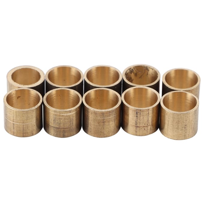 10 stuks Biljart Keu Messing Tip Snooker Koperen Pool Ferrule Reparatiegereedschap Accessoires 9MM Zonder Tanden beige