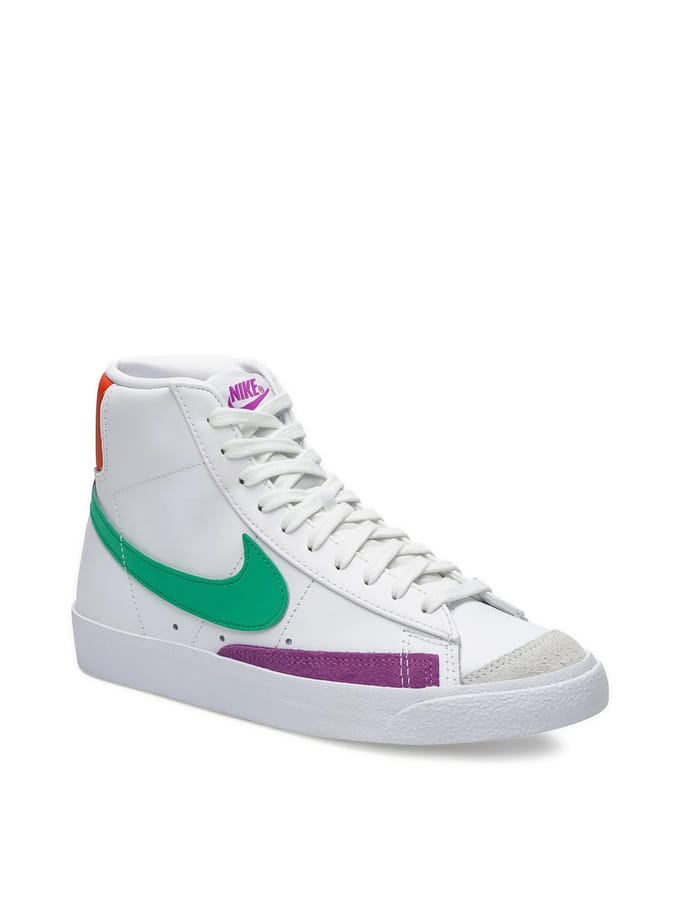 W Blazer Mid 77 dameshoge schoen wit/stadiongroen/picante rood