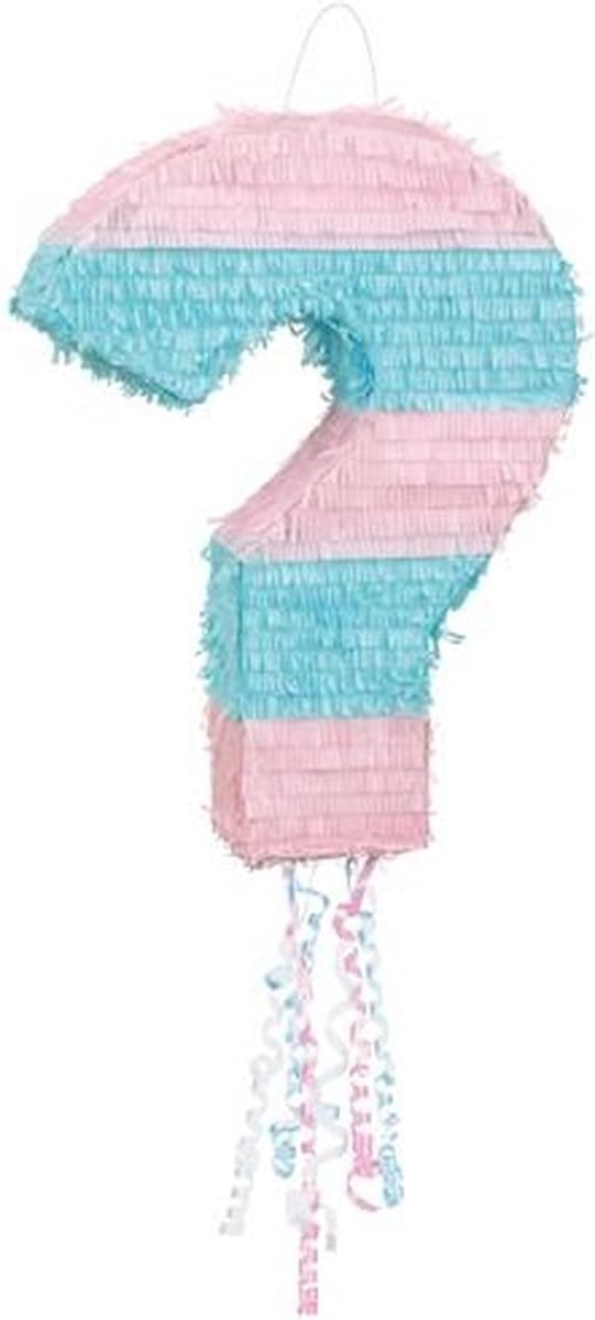 Pinata gender reveal met trekkoord
