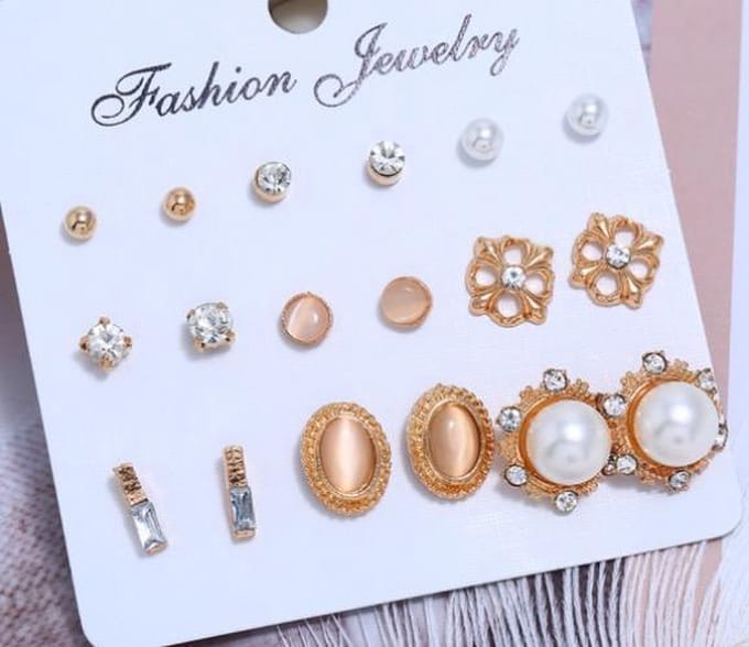 Oorbellen / oorknopjes set | 9 paar