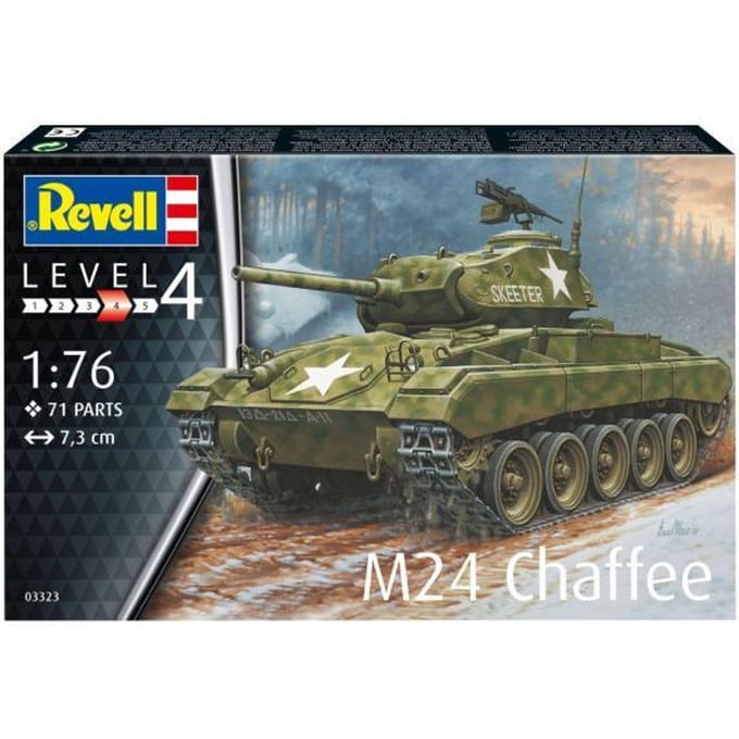 Revell Modelbouwpakket Militaire voertuigen - 03323 M24 Chaffee Tank Plastic - 1:76 - Modelbouw