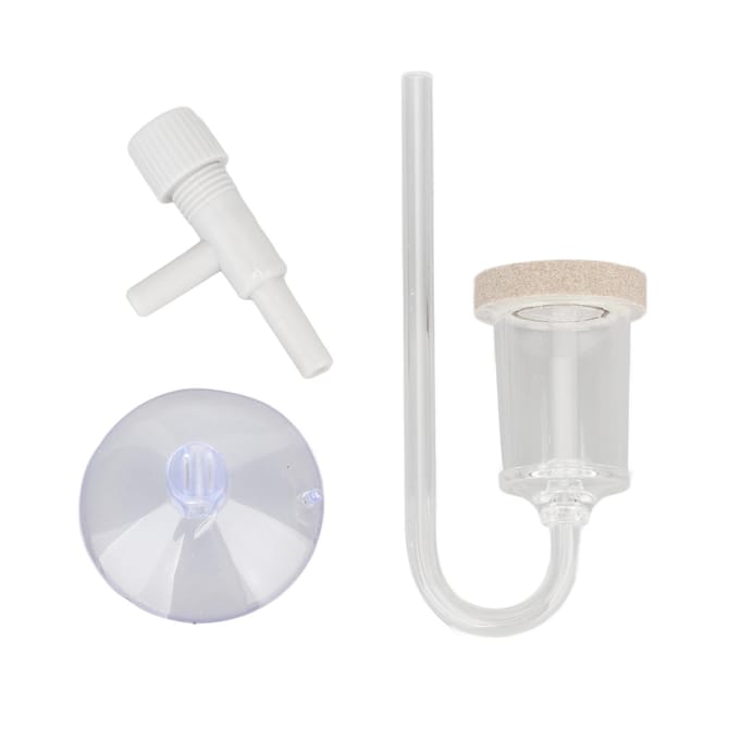 Aquarium CO2 Diffuser Transparant Acryl Nanotechnologie Hoge Oplossnelheid Vissenkom Bubbel L white