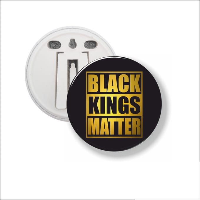 Button Met Clip 58 MM - Black Kings Matter
