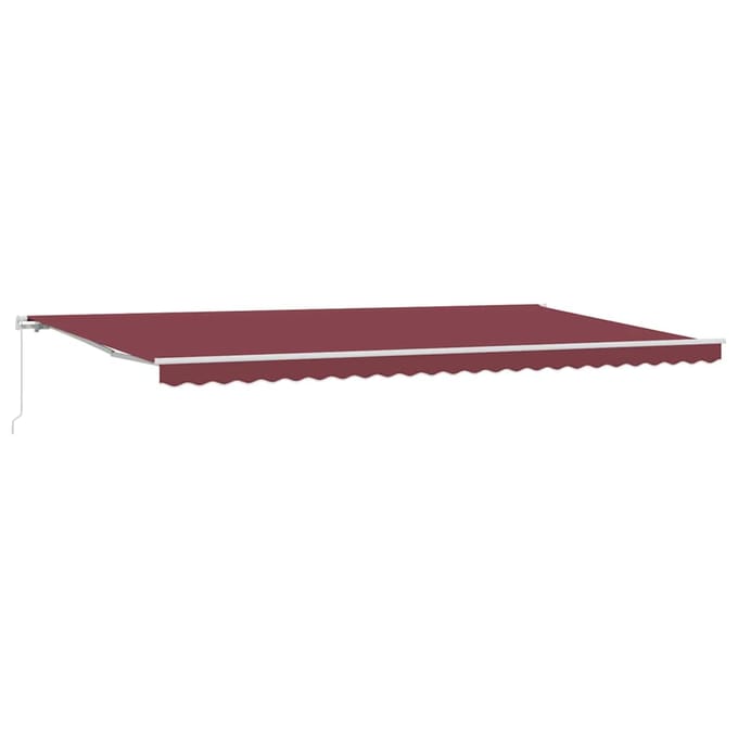 vidaXL - Luifel - handmatig - uittrekbaar - 600x300 - cm - bordeauxrood