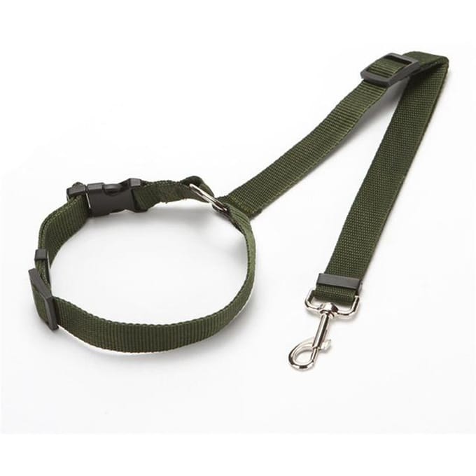 Solid Color Two-in-one Pet Car Seat Belt Nylon Lead Leash Backseat Safety Belt Adjustable Dogs Harness Collar Pet Accessories gray