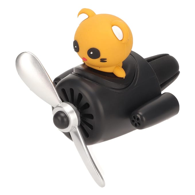 Désodorisants de Voiture Ours Mignon Hélice Rotative Purification d'Air Longue Durée Parfum de Voiture black