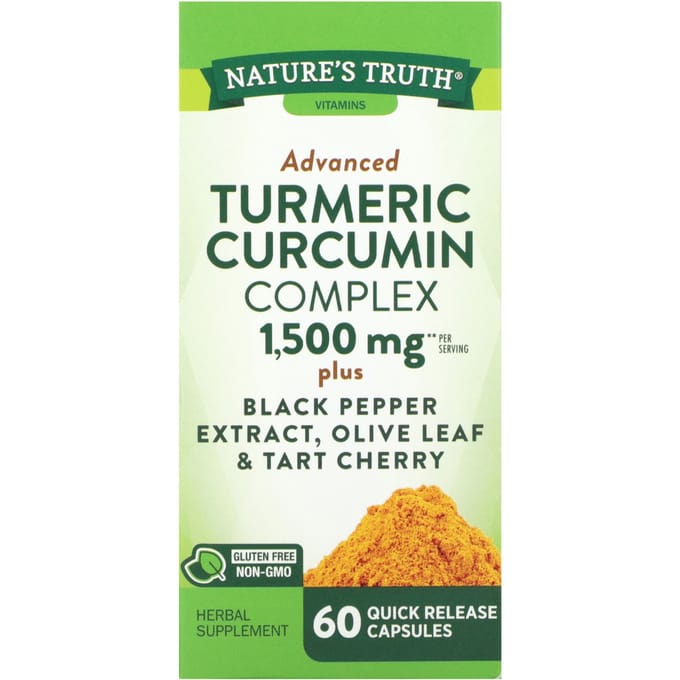 Nature's Truth, Kurkuma Curcumine Complex, 1.500 mg, 60 Snel oplosbare Capsules (750 mg per tablet)
