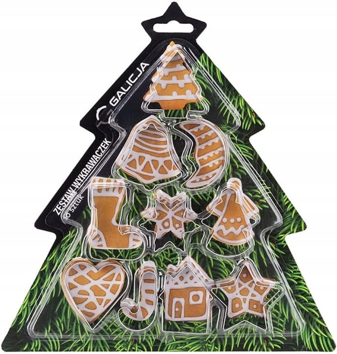 Galicja Koekjesvormpjes Set - 10 Kerstmallen