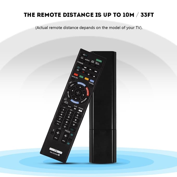 Télécommande de remplacement noire pour téléviseur Sony RM-ED058 black