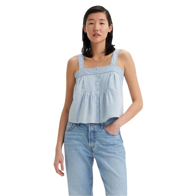 Levis Camisole met vierkante halslijn voor dames (Mooi Blauw)