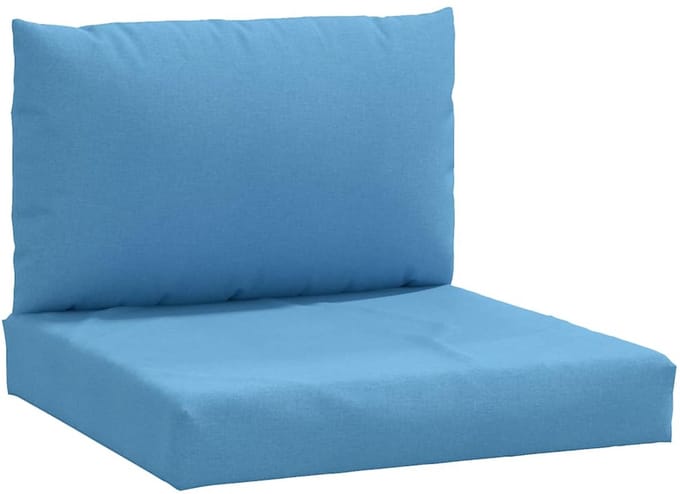 vidaXL - Palletkussens - 2 - st - stof - gemêleerd - blauw