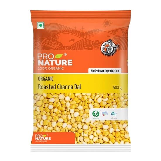 Pro Nature 100% Biologische Geroosterde Channa Dal, 500g yellow