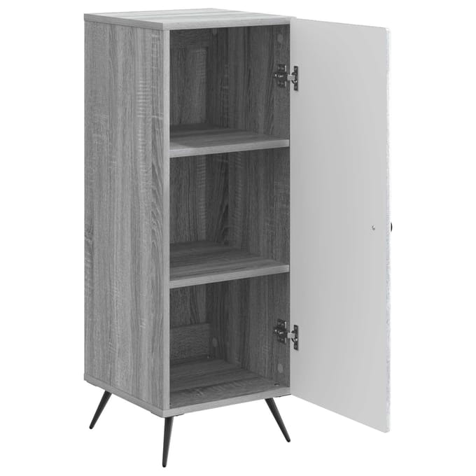 vidaXL - Dressoir - Grijs - sonoma - 33 - x - 34,5 - x - 90 - cm - Bewerkt - hout