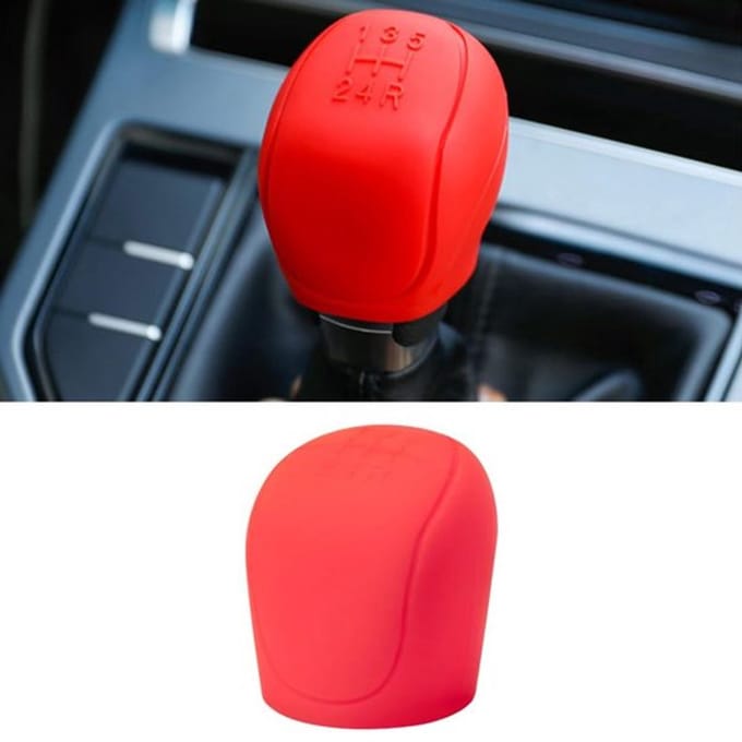 Siliconen Shift Knop Cover - Antislip Bescherming voor Auto Shift Knop - Rood