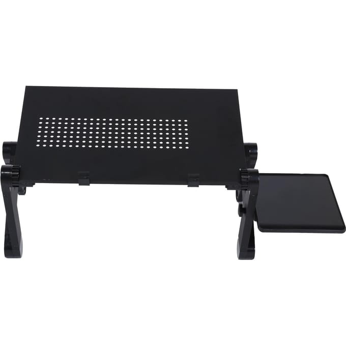 Laptoptafel met muisbord Draagbare aluminiumlegering Verstelbare opvouwbare computerstandaard black